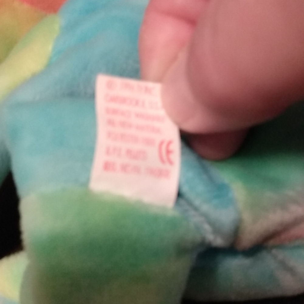 RARE! Peace neon beanie baby in mint condition - Picture 7 of 7